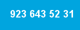923 643 52 31 923 643 52 31
